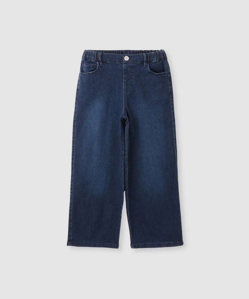 NAVY のびるモン ストレッチデニムワイドパンツ キッズ商品画像-1