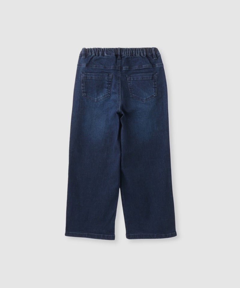 NAVY  のびるモン ストレッチデニムワイドパンツ キッズ商品画像-3