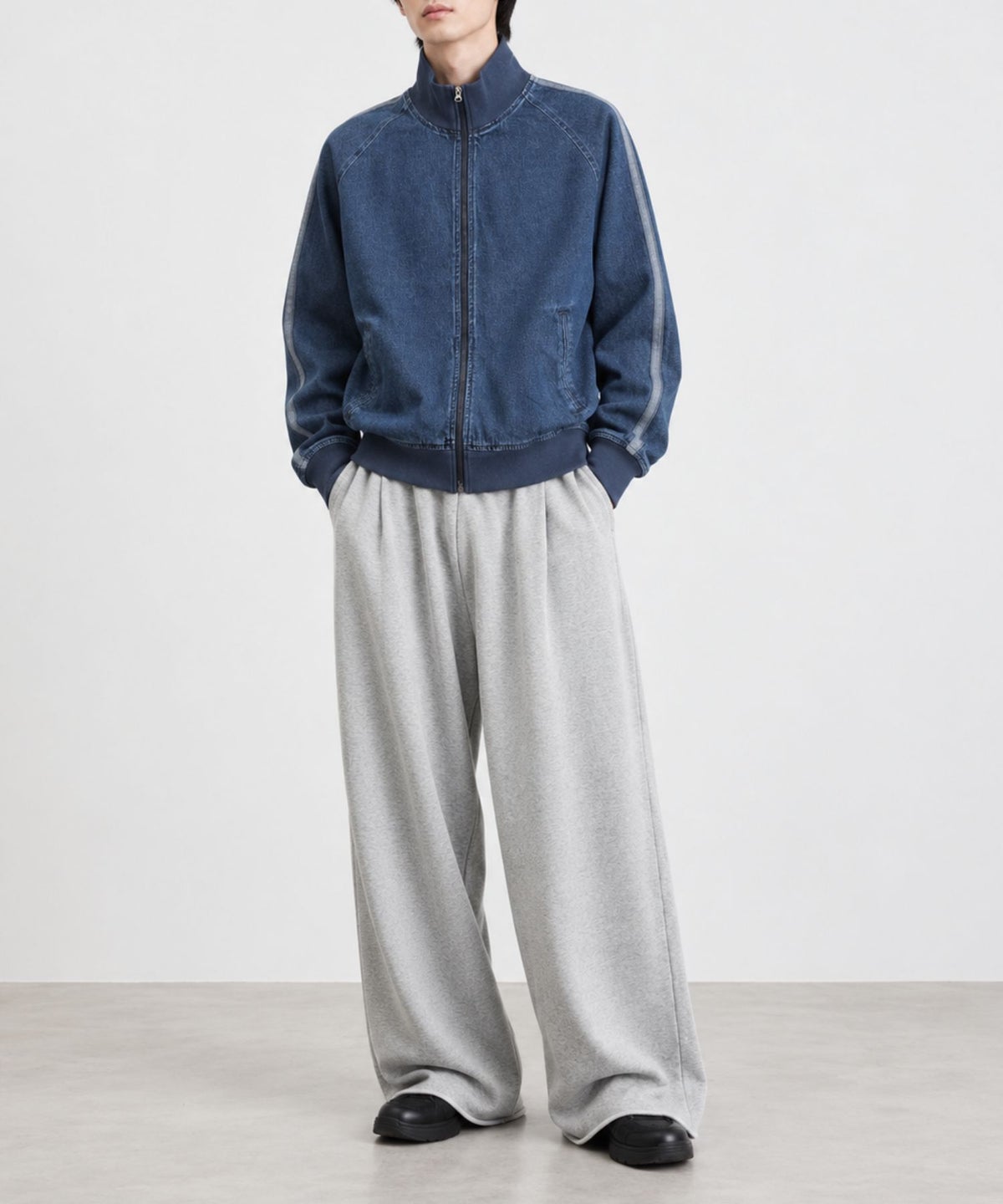NAVY デニムトラックジャケット メンズ