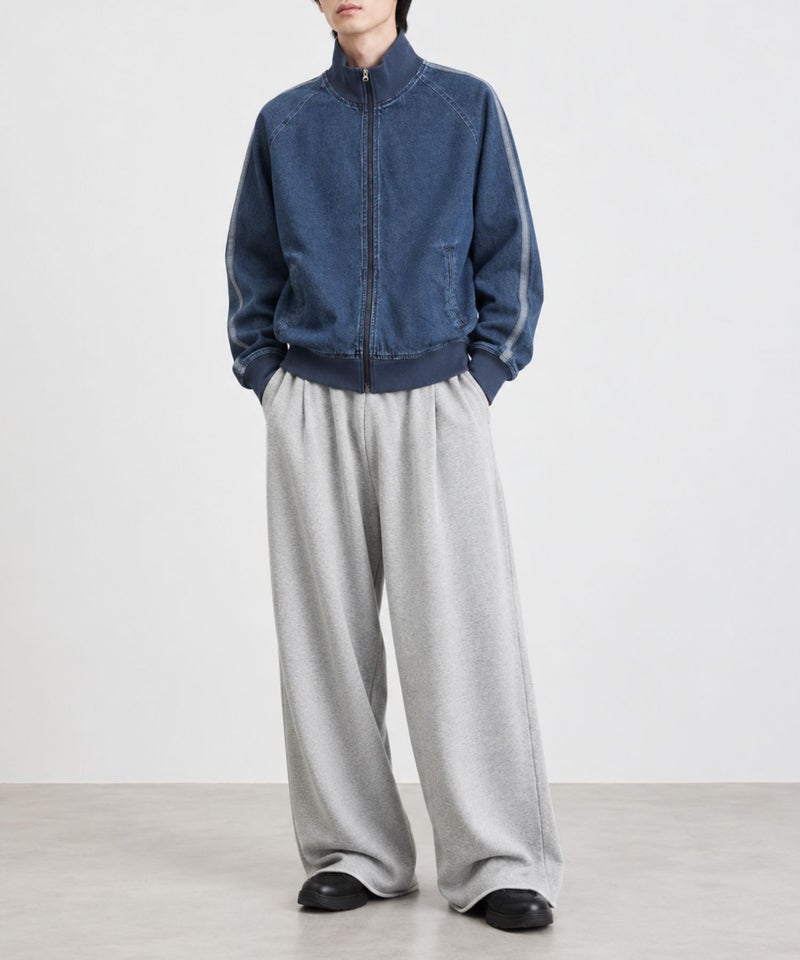 NAVY デニムトラックジャケット メンズ商品画像-4