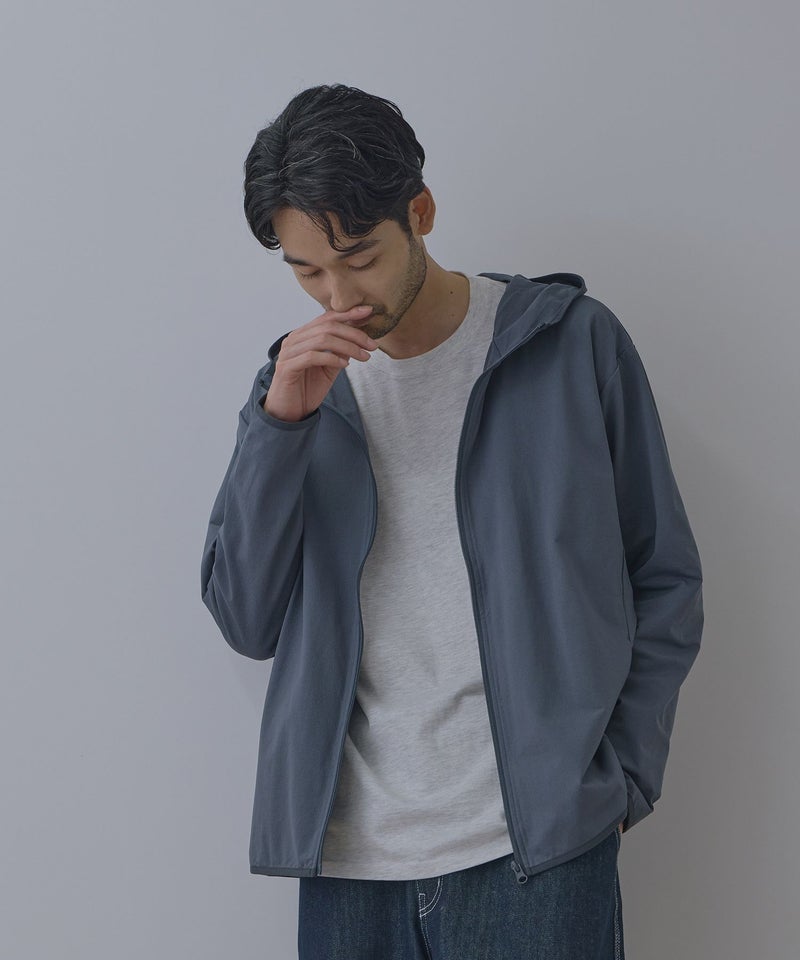 Real Standard  テックジョーゼットZIPパーカー UVカット 吸水速乾 イージーケア メンズ商品画像-1