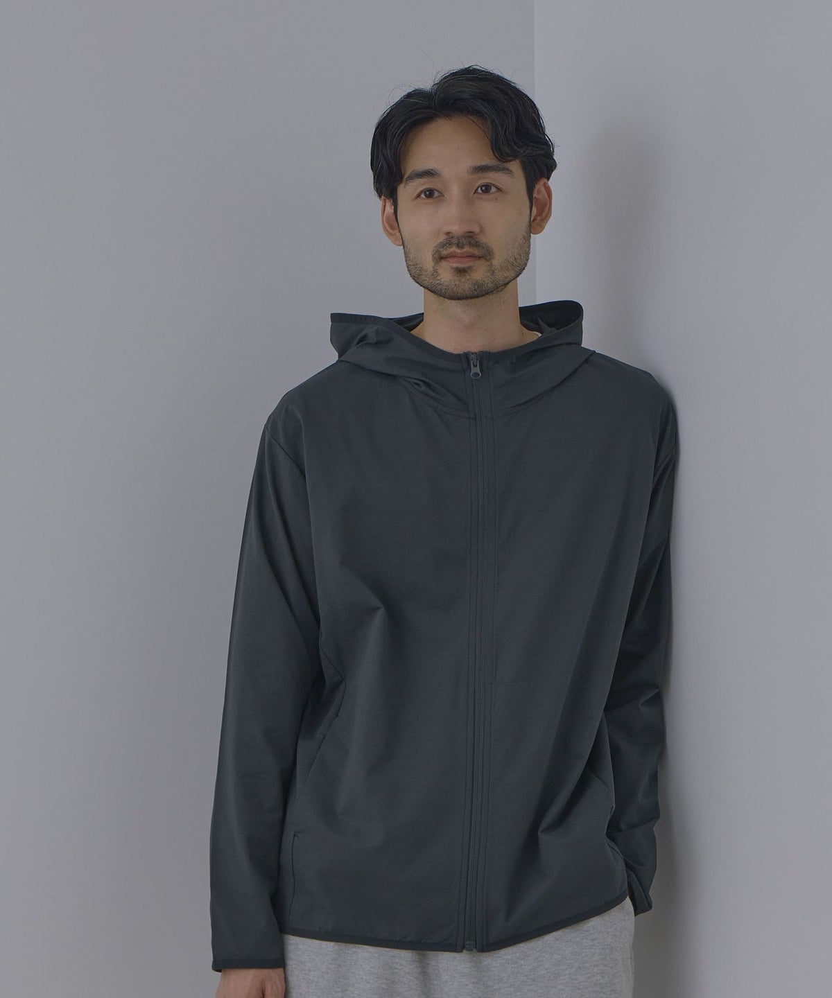Real Standard テックジョーゼットZIPパーカー UVカット 吸水速乾 イージーケア メンズ