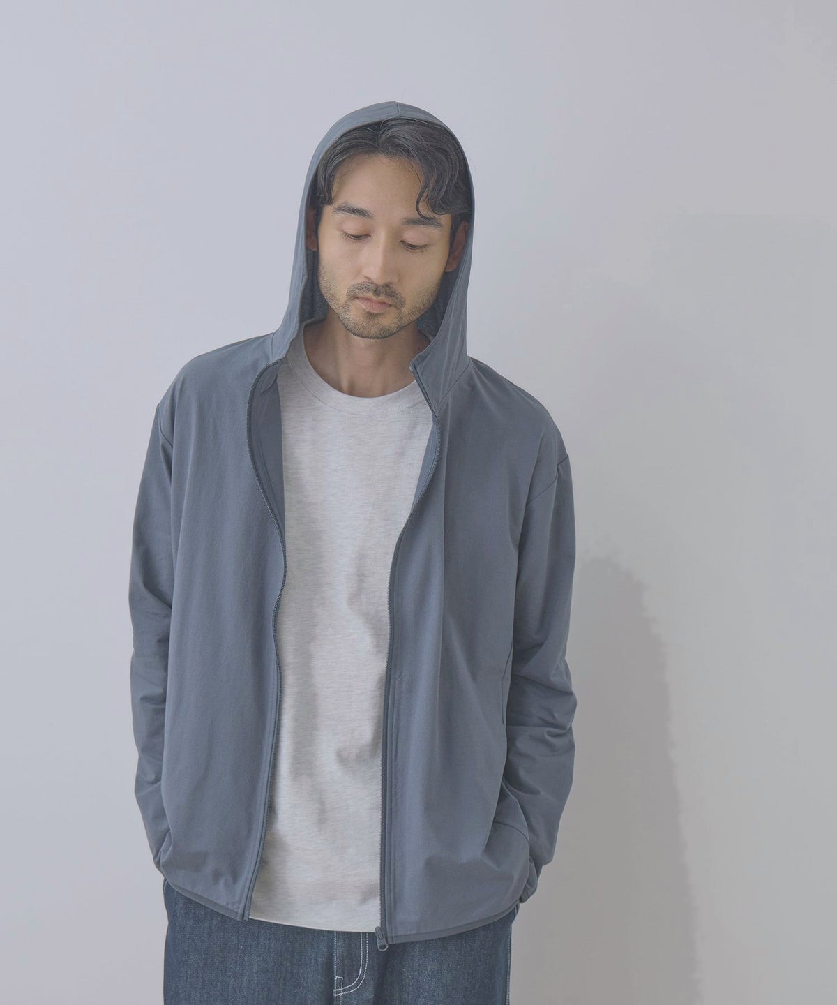Real Standard テックジョーゼットZIPパーカー UVカット 吸水速乾 イージーケア メンズ