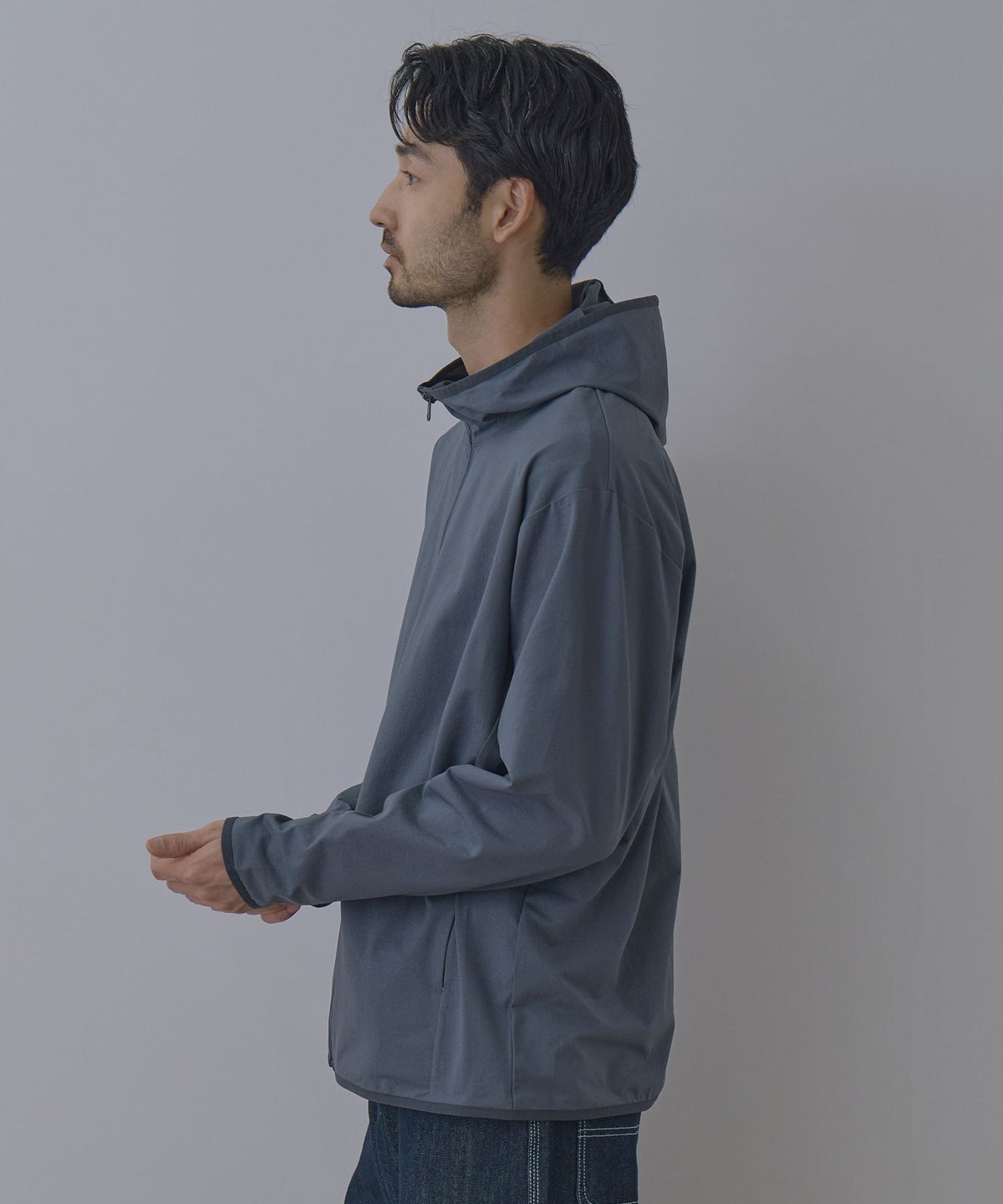 Real Standard テックジョーゼットZIPパーカー UVカット 吸水速乾 イージーケア メンズ