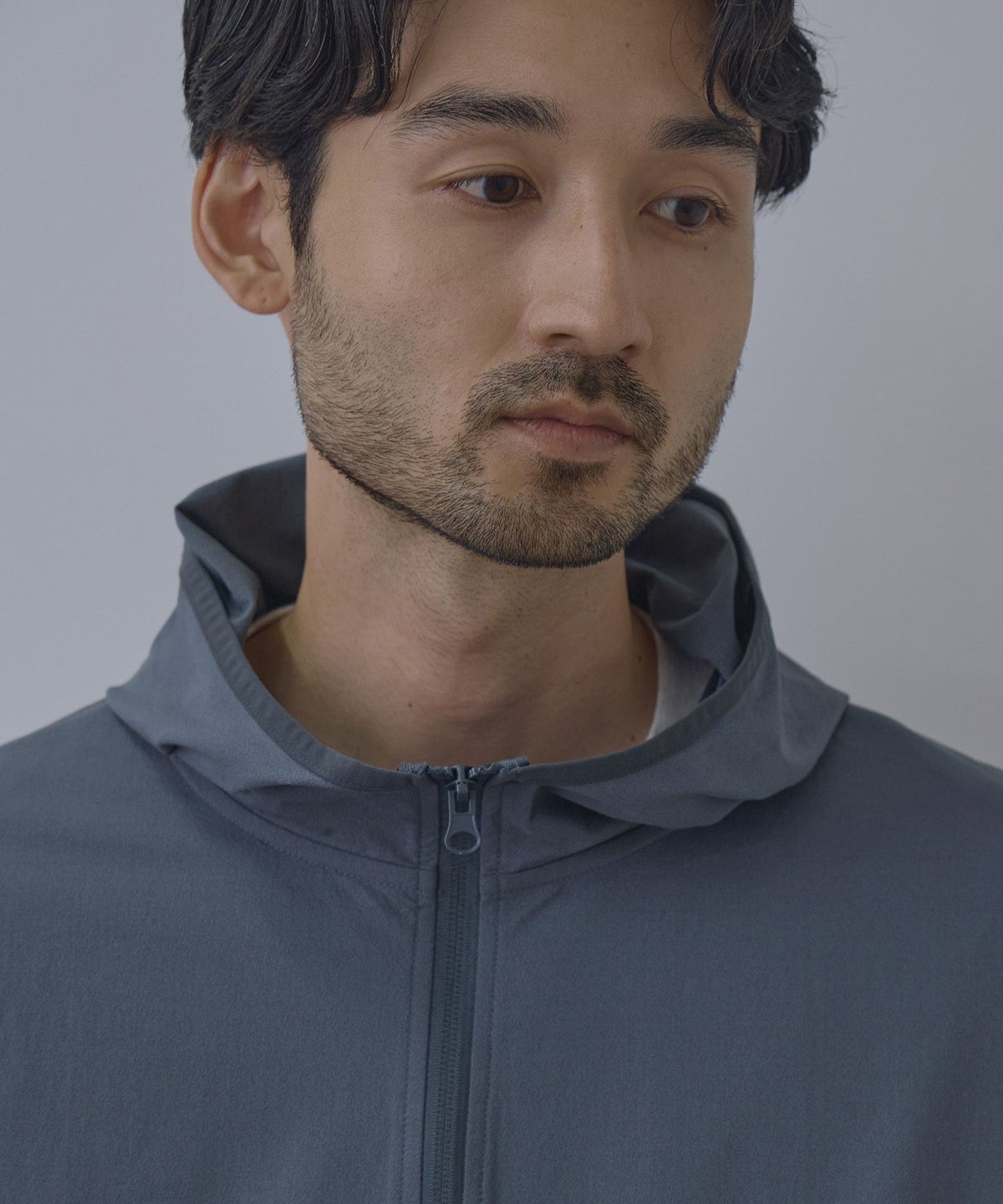Real Standard テックジョーゼットZIPパーカー UVカット 吸水速乾 イージーケア メンズ