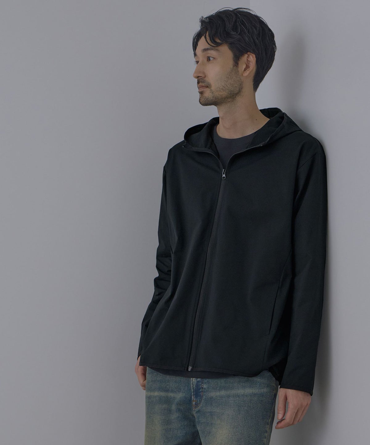 Real Standard テックジョーゼットZIPパーカー UVカット 吸水速乾 イージーケア メンズ