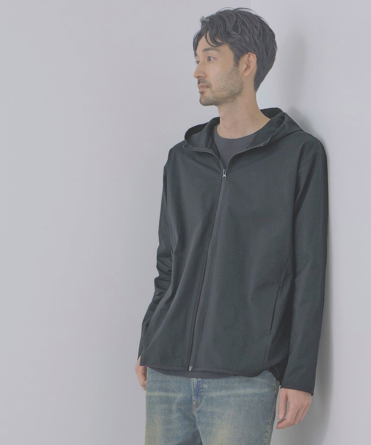 Real Standard テックジョーゼットZIPパーカー UVカット 吸水速乾 イージーケア メンズ