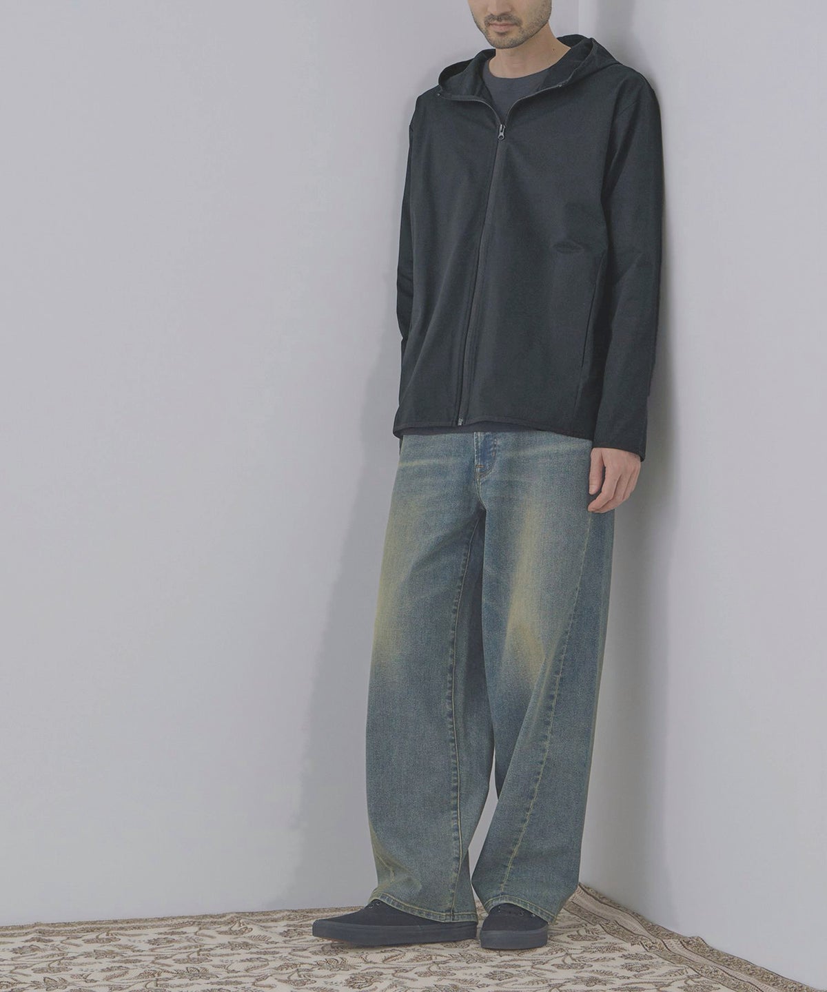 Real Standard テックジョーゼットZIPパーカー UVカット 吸水速乾 イージーケア メンズ