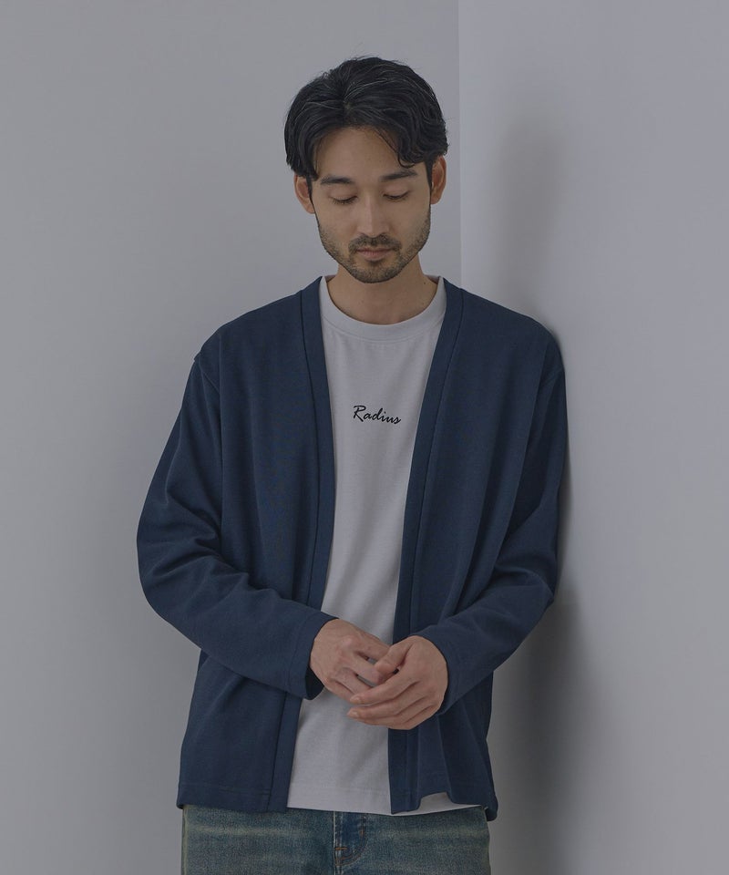 Real Standard  鹿の子着流しカーディガン＆Tシャツ アンサンブル メンズ商品画像-1