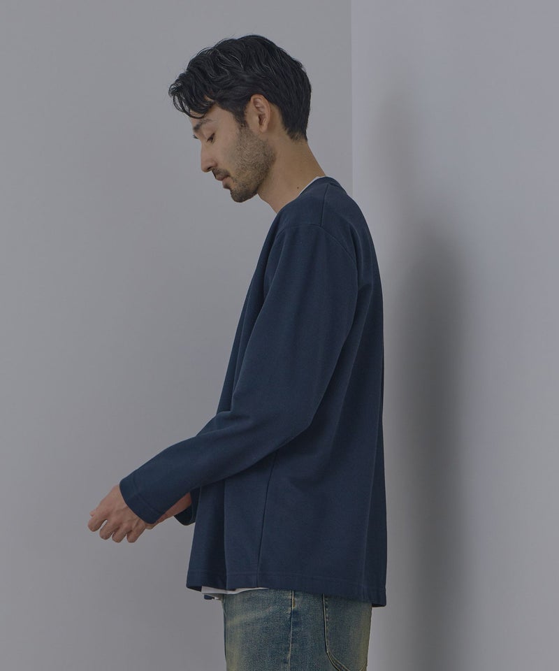 Real Standard  鹿の子着流しカーディガン＆Tシャツ アンサンブル メンズ商品画像-6