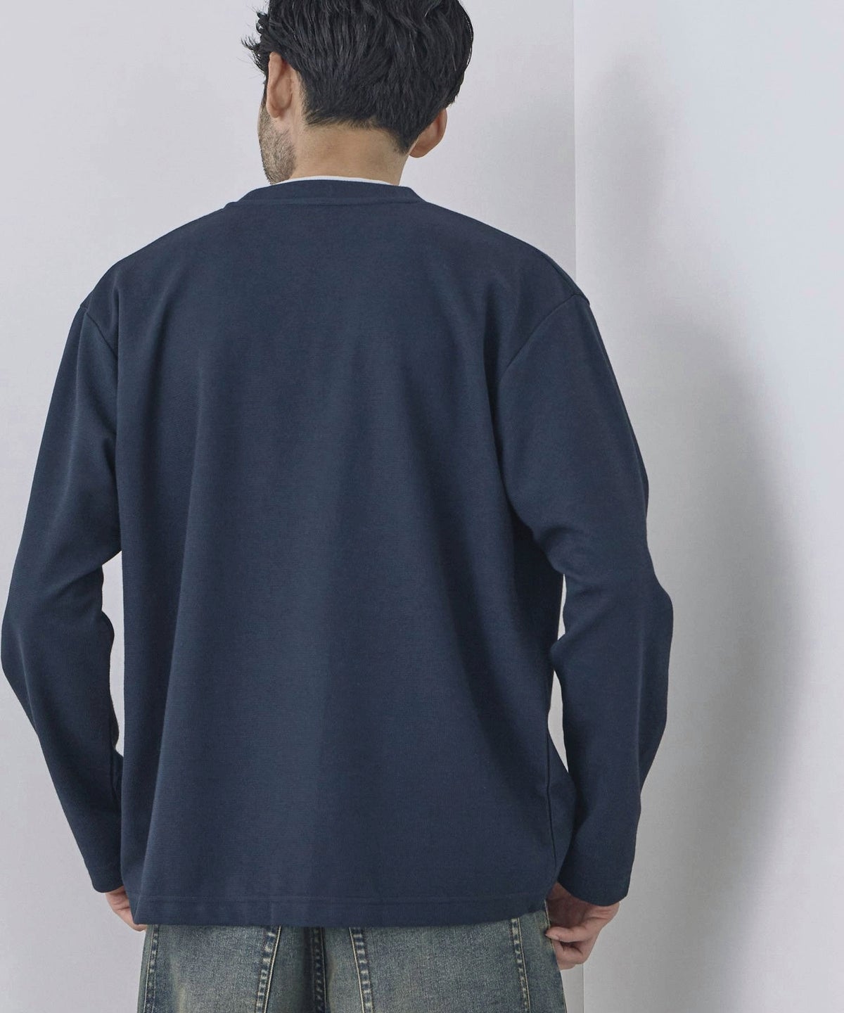 Real Standard 鹿の子着流しカーディガン＆Tシャツ アンサンブル メンズ