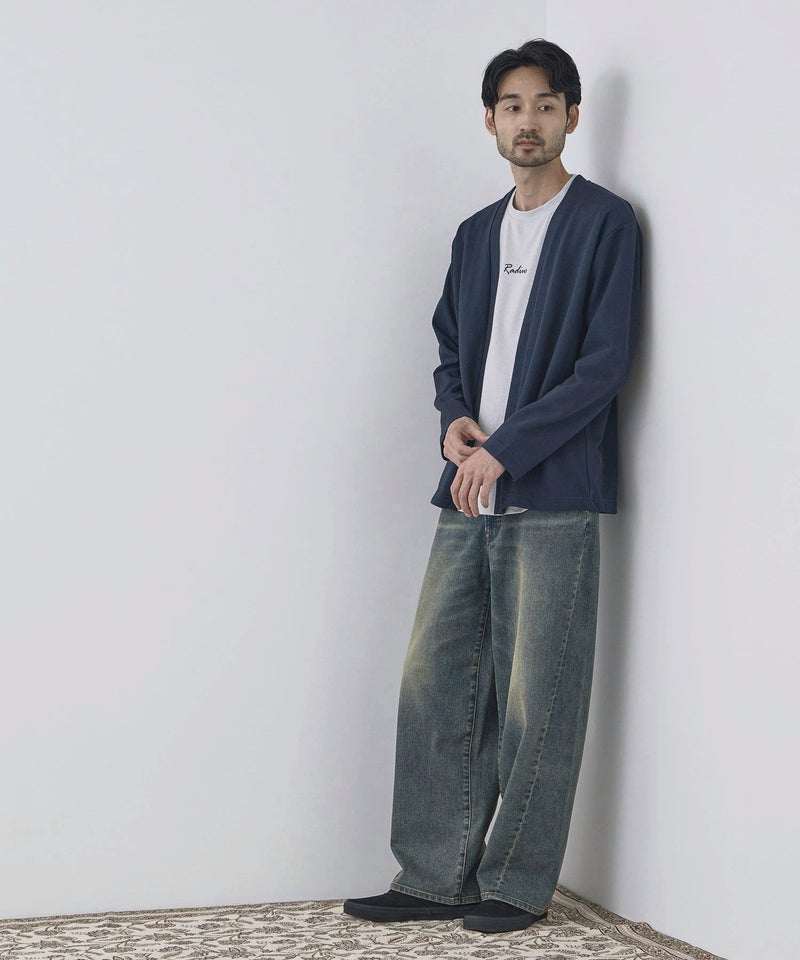 Real Standard 鹿の子着流しカーディガン&Tシャツ アンサンブル メンズ商品画像-9