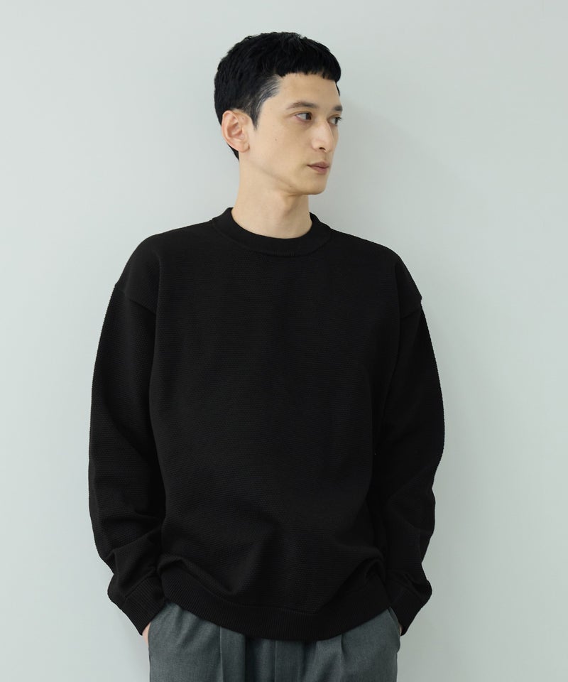 URBAN COLLECTION 鹿の子編みクルーネックニット メンズ商品画像-2