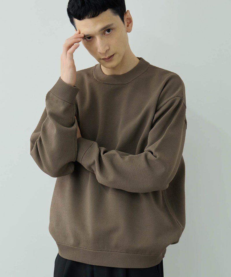 URBAN COLLECTION 鹿の子編みクルーネックニット メンズ商品画像-4