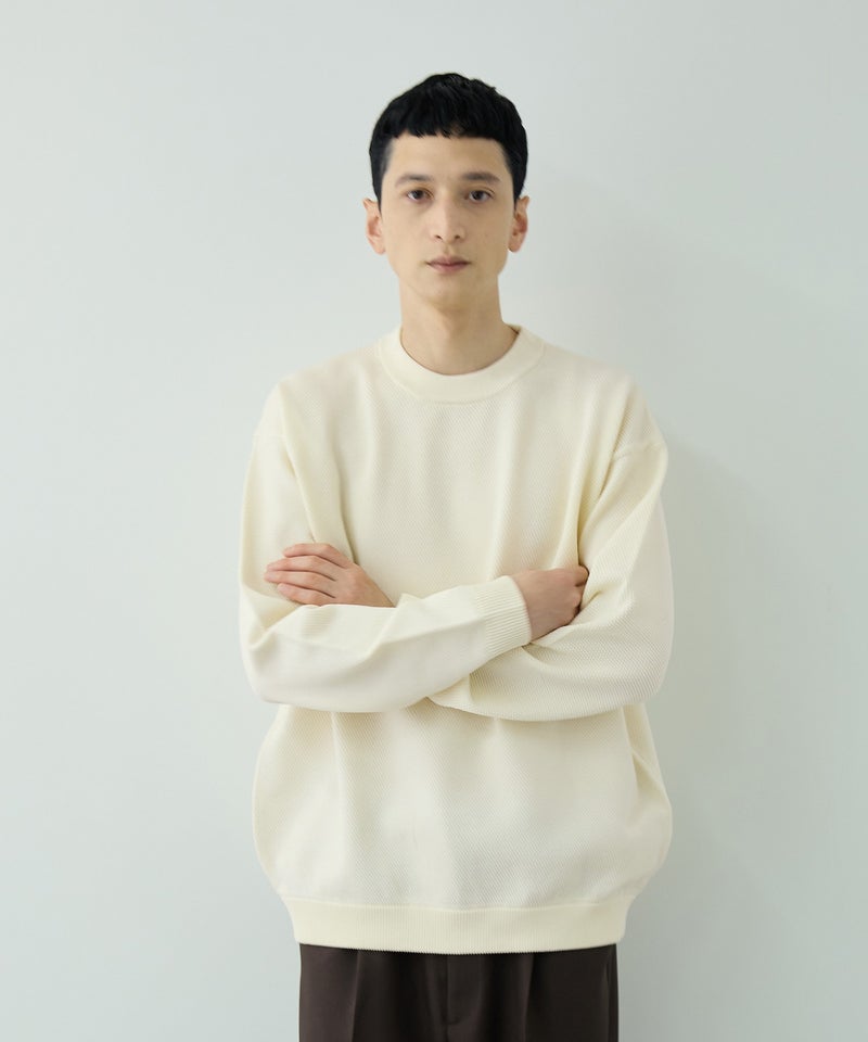 URBAN COLLECTION 鹿の子編みクルーネックニット メンズ商品画像-5