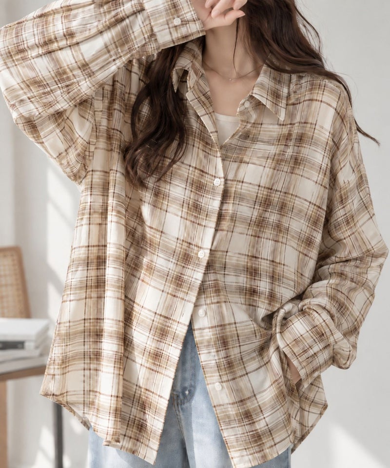 Free Nature 3WAYシアーチェックシャツ レディース商品画像-1