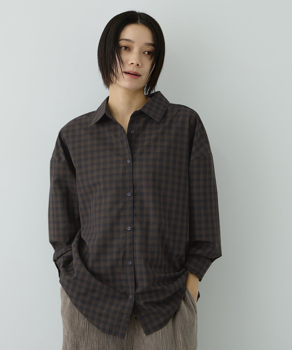 Free Nature 3WAYシアーチェックシャツ レディース
