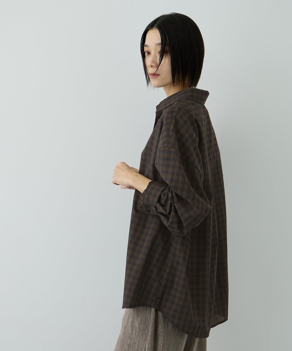 Free Nature 3WAYシアーチェックシャツ レディース
