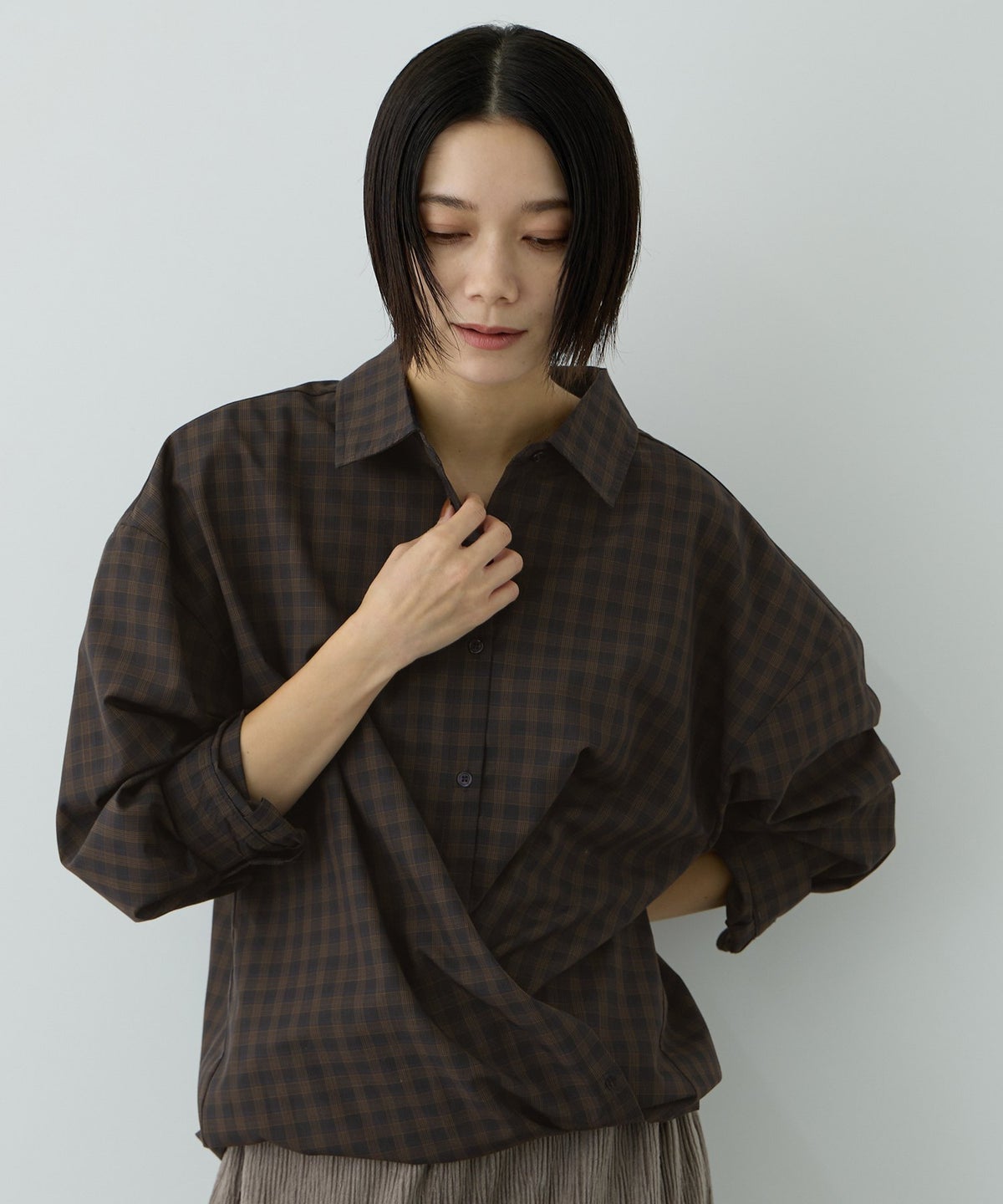 Free Nature 3WAYシアーチェックシャツ レディース