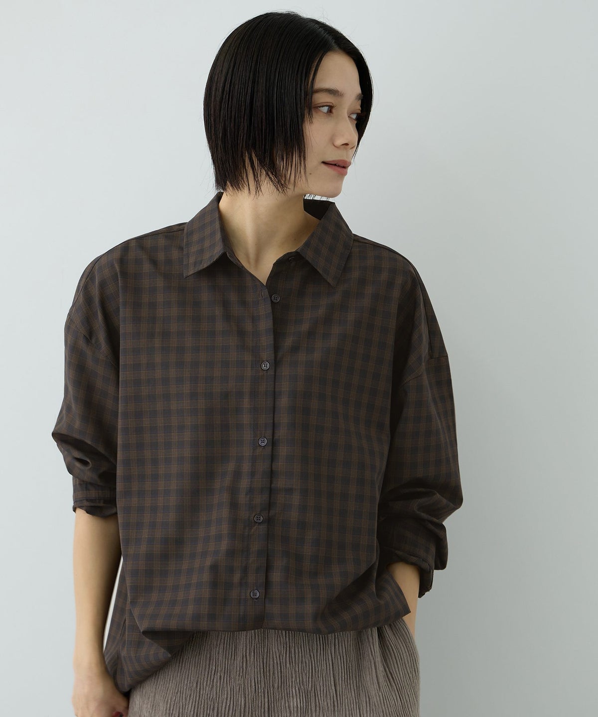 Free Nature 3WAYシアーチェックシャツ レディース