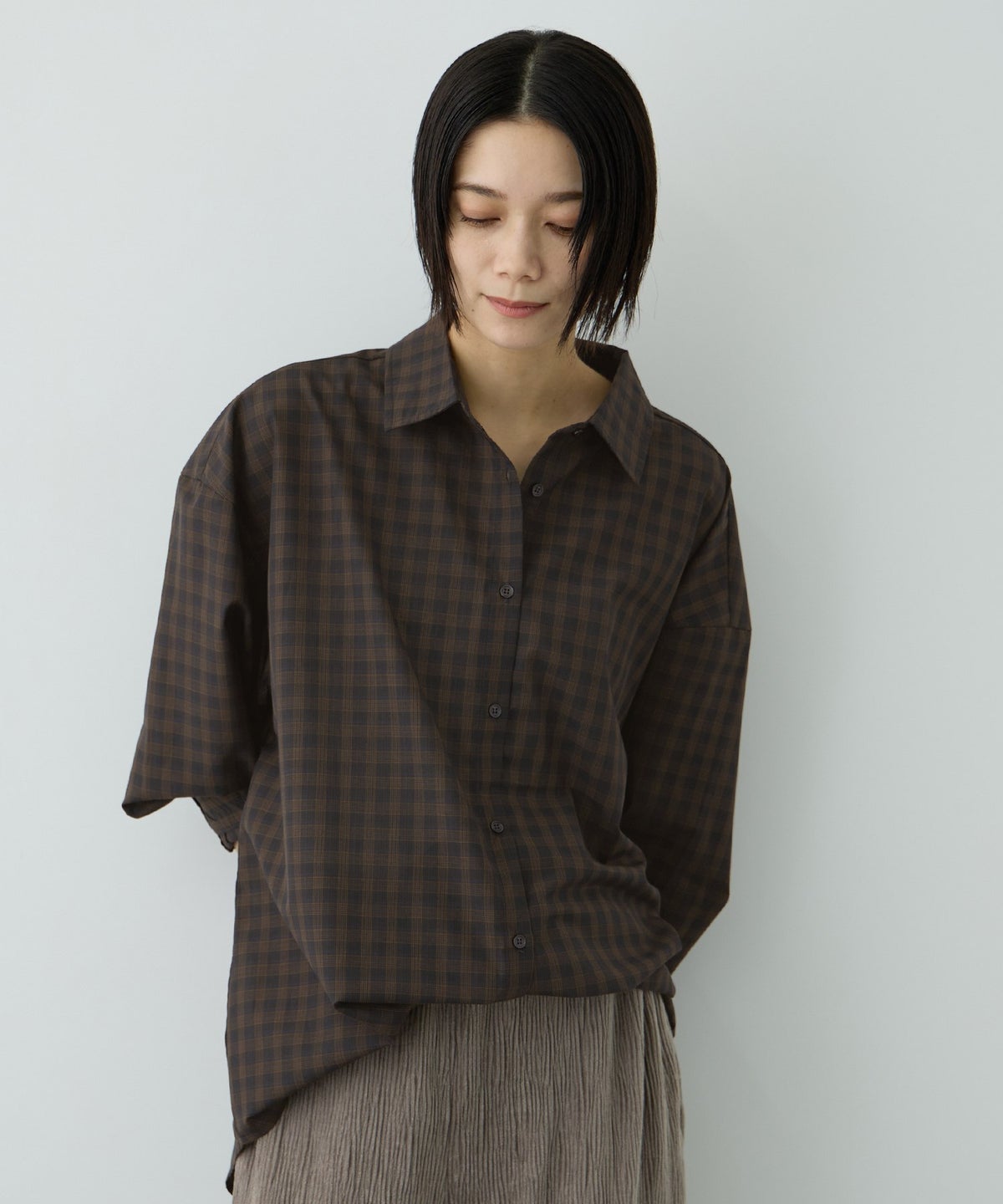 Free Nature 3WAYシアーチェックシャツ レディース
