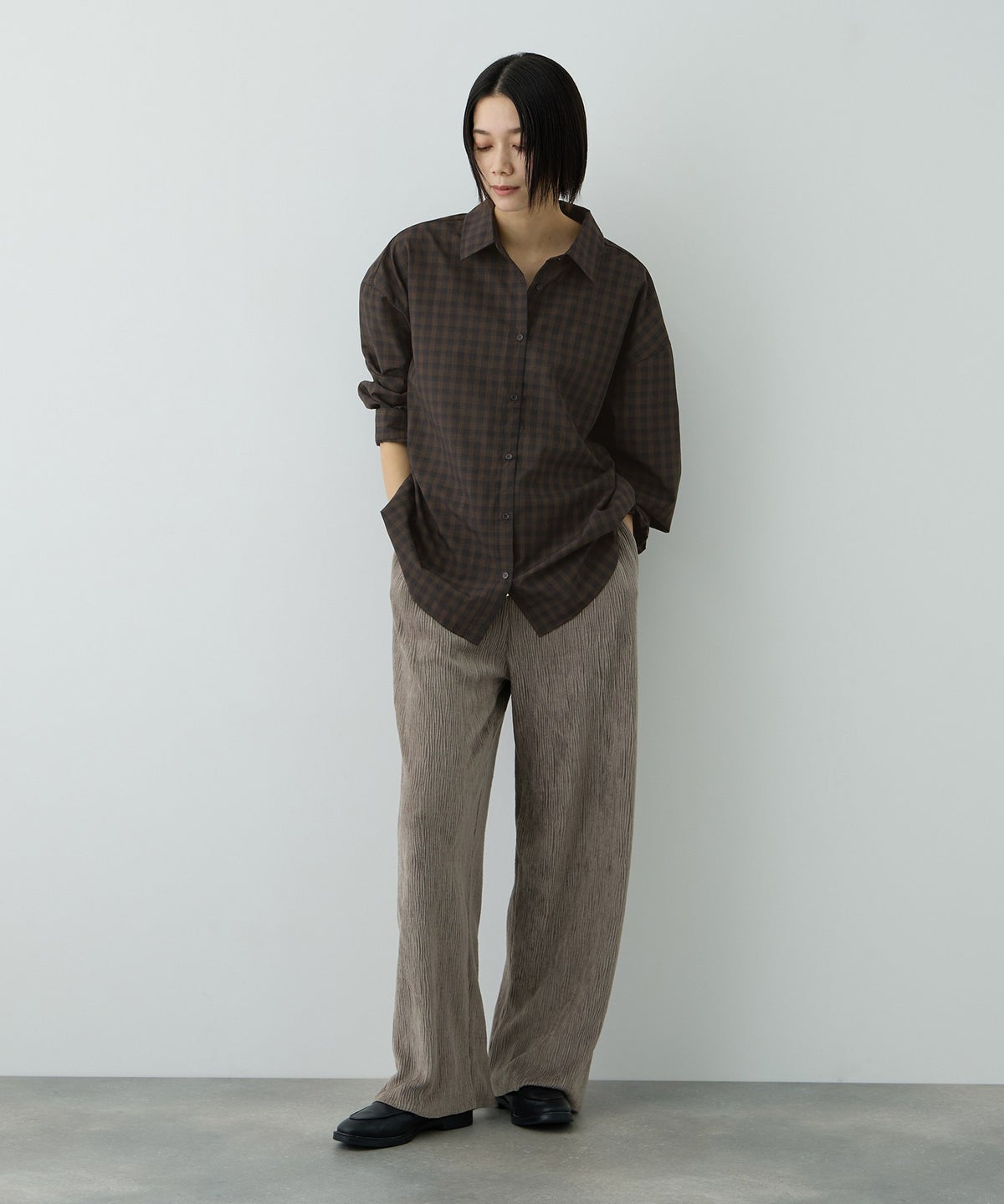 Free Nature 3WAYシアーチェックシャツ レディース
