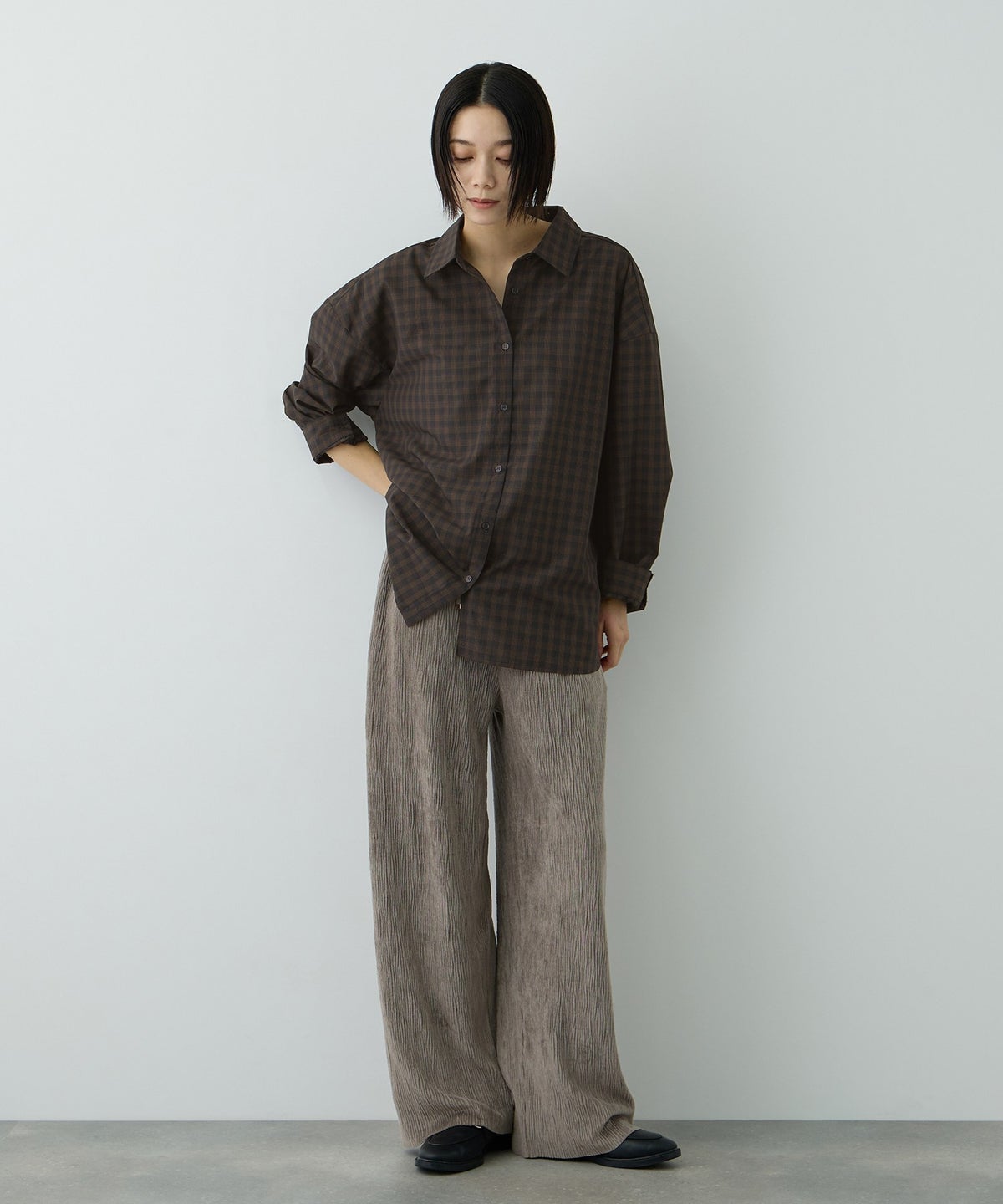 Free Nature 3WAYシアーチェックシャツ レディース