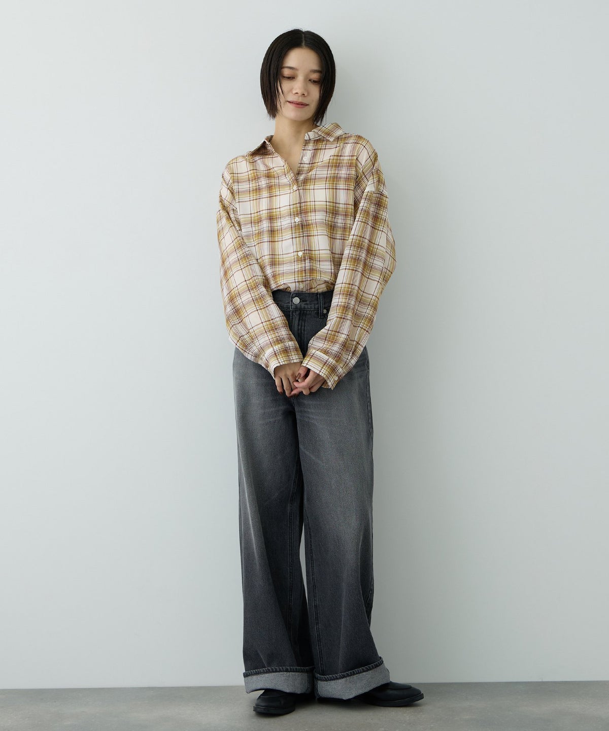 Free Nature 3WAYシアーチェックシャツ レディース