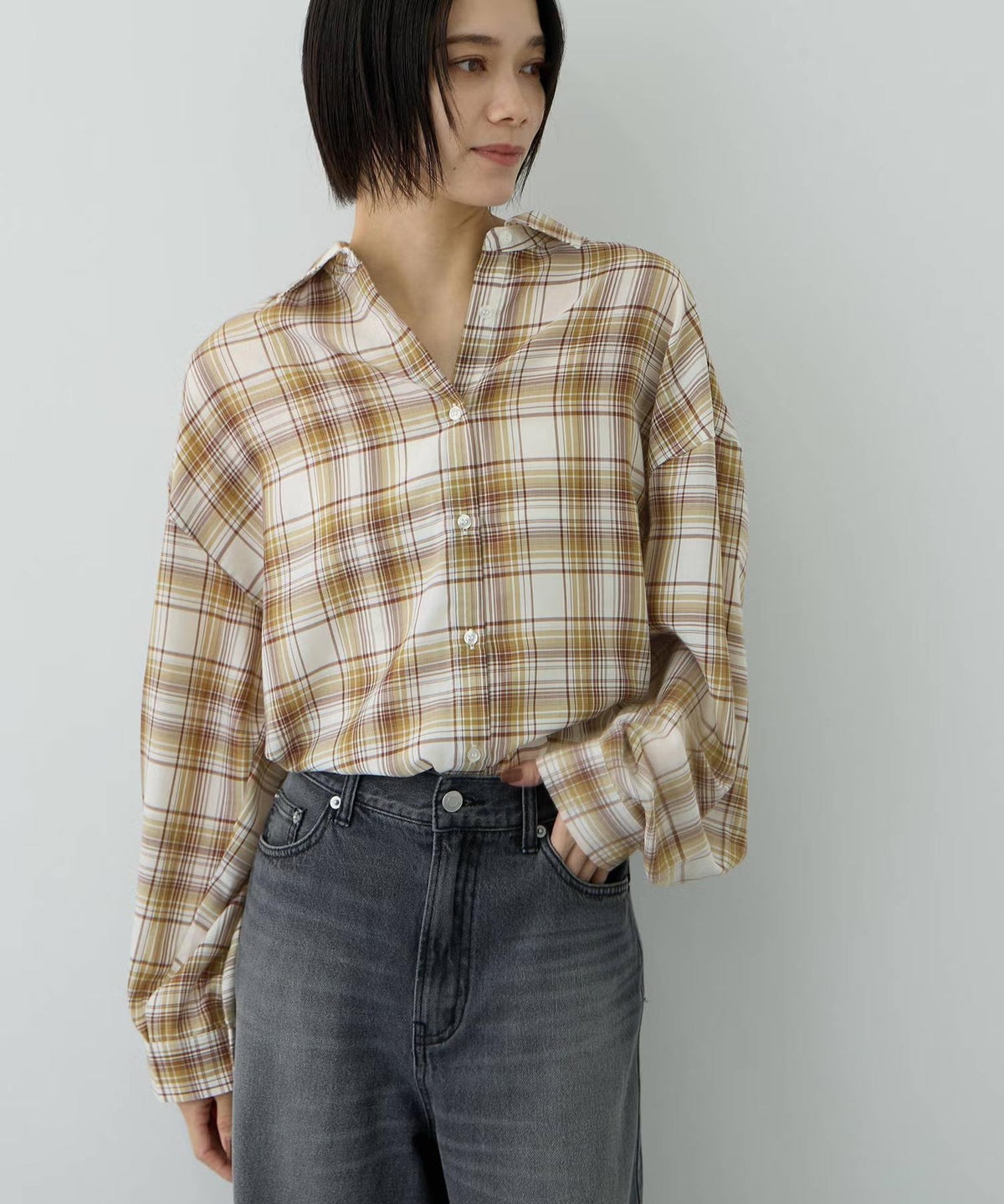 Free Nature 3WAYシアーチェックシャツ レディース