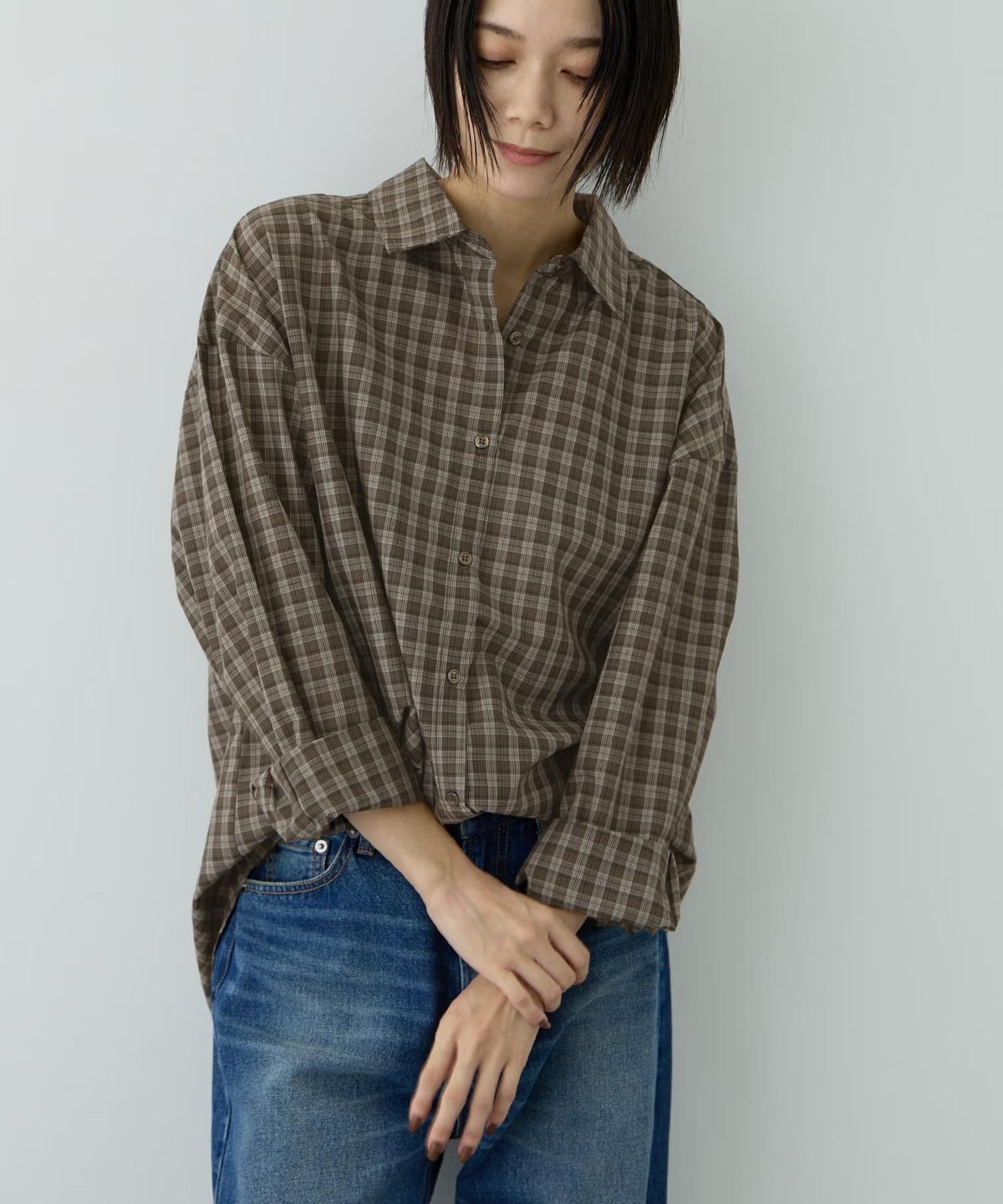 Free Nature 3WAYシアーチェックシャツ レディース
