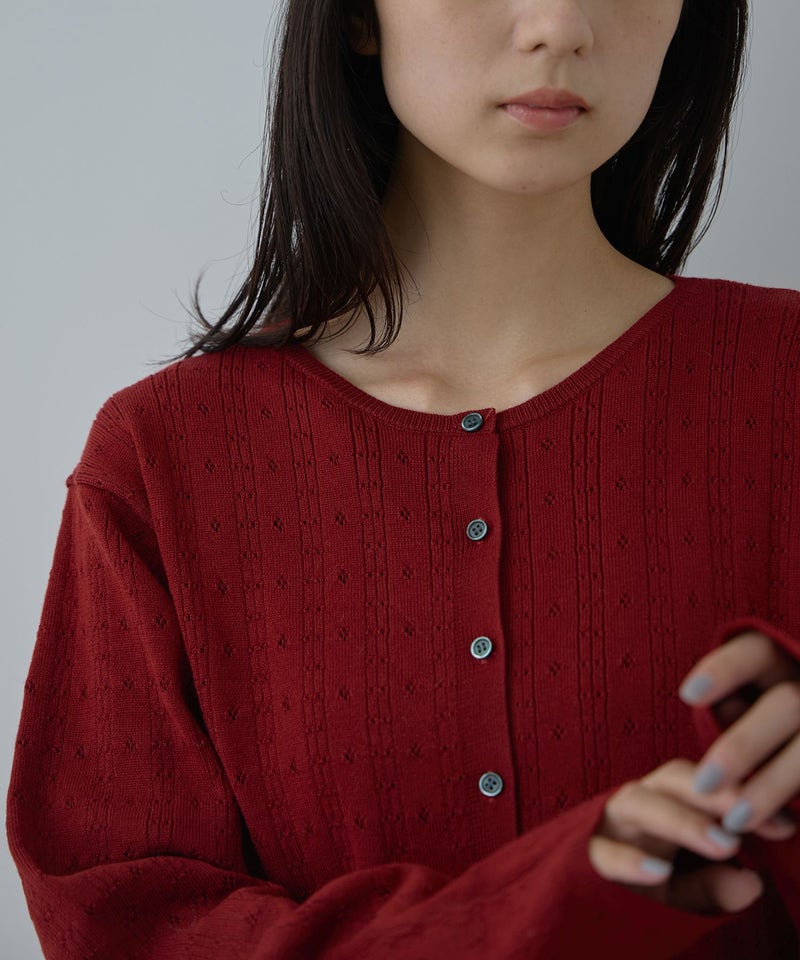 Free Nature  アイレットクルーネックカーディガン レディース商品画像-7