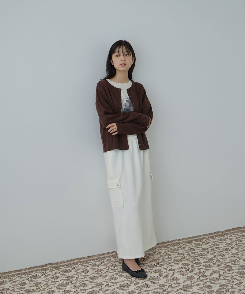 Free Nature アイレットクルーネックカーディガン レディース商品画像-15