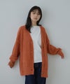 Free Nature フェザーヤーンVネックカーディガン レディース商品サムネイル-4