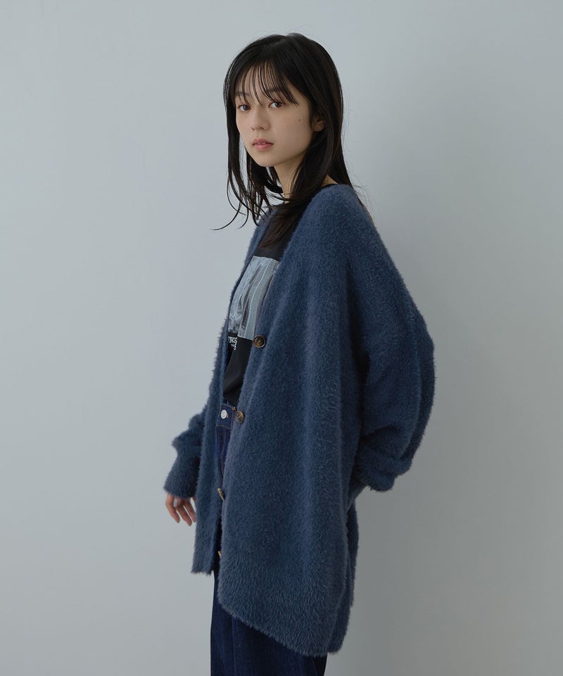 Free Nature  フェザーヤーンVネックカーディガン レディース商品画像-9