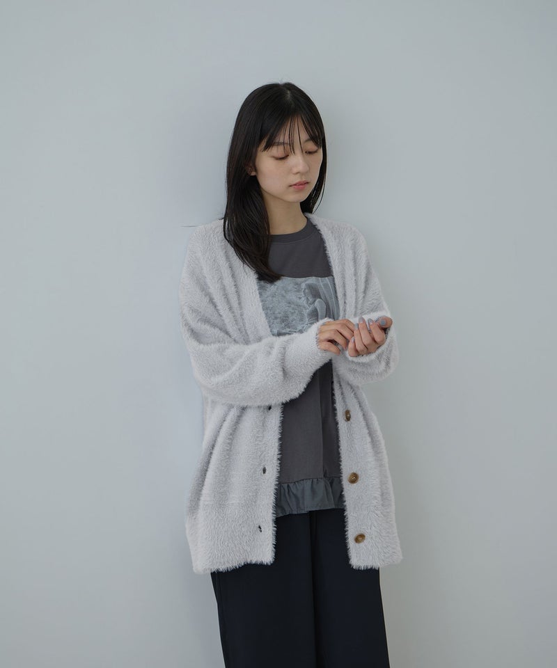 Free Nature  フェザーヤーンVネックカーディガン レディース商品画像-14