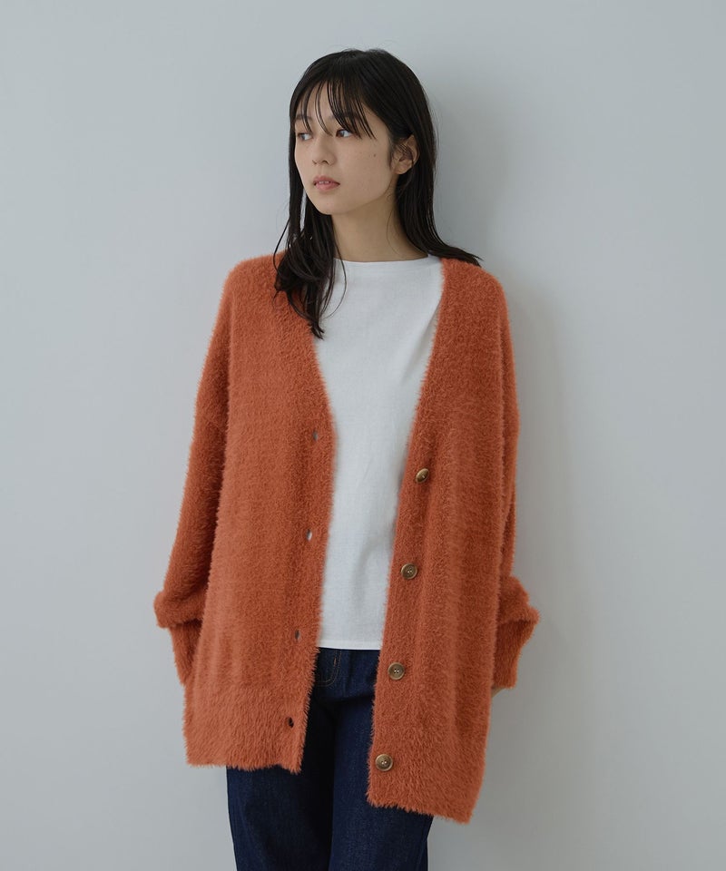 Free Nature フェザーヤーンVネックカーディガン レディース商品画像-20