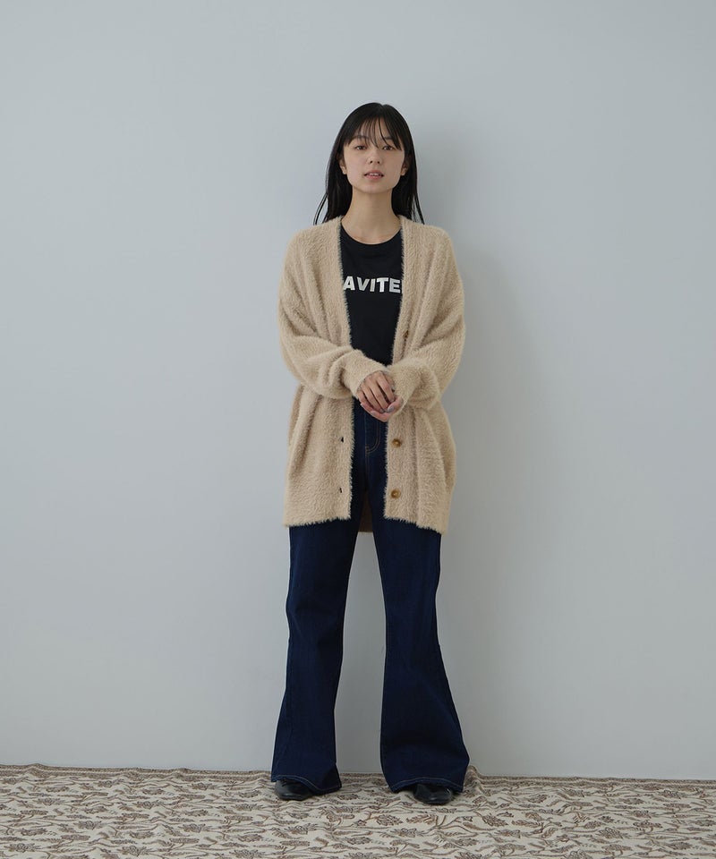 Free Nature フェザーヤーンVネックカーディガン レディース商品画像-24