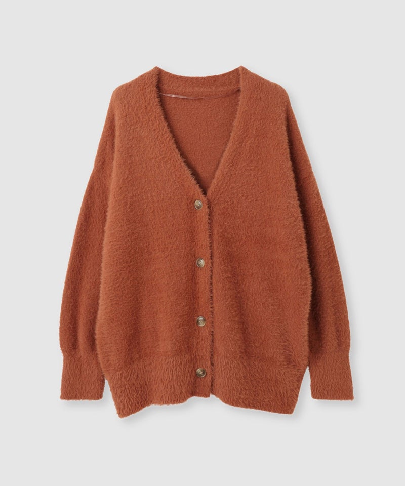 Free Nature フェザーヤーンVネックカーディガン レディース商品画像-35