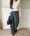 Classical Elf デコルテラインを美しく演出。クルーネックリブトップス(長袖) 商品サムネイル-18