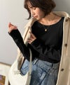 Classical Elf デコルテラインを美しく演出。クルーネックリブトップス(長袖) 商品サムネイル-27