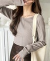 Classical Elf デコルテラインを美しく演出。クルーネックリブトップス(長袖) 商品サムネイル-37