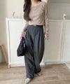 Classical Elf デコルテラインを美しく演出。クルーネックリブトップス(長袖) 商品サムネイル-39