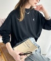 Classical Elf 大人リラックススタイル。ワンポイント刺繍モックネック長袖Tシャツ(無地・ボーダー) 商品サムネイル-17