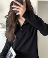Classical Elf シンプルだからこそ、こだわりたい。シルケット加工ドット釦ヘンリーTシャツ(長袖) 商品サムネイル-3