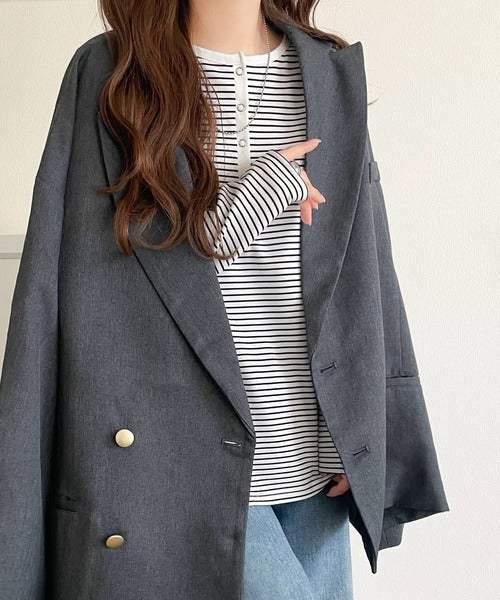 Classical Elf シンプルだからこそ、こだわりたい。シルケット加工ドット釦ヘンリーTシャツ（長袖） 商品画像-19