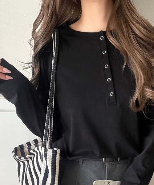 Classical Elf シンプルだからこそ、こだわりたい。シルケット加工ドット釦ヘンリーTシャツ（長袖） 商品画像-21