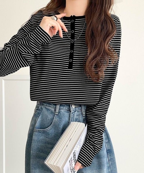 Classical Elf シンプルだからこそ、こだわりたい。シルケット加工ドット釦ヘンリーTシャツ（長袖） 商品画像-28