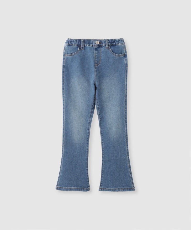NAVY  のびるモン ストレッチデニムフレアパンツ キッズ商品画像-3