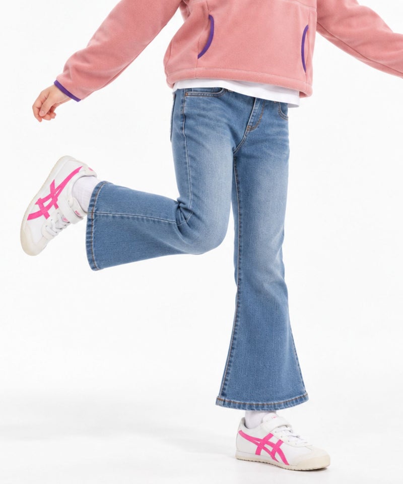NAVY  のびるモン ストレッチデニムフレアパンツ キッズ商品画像-3
