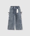Simplify サイドレースアップ デニムワイドパンツ キッズ商品サムネイル-3